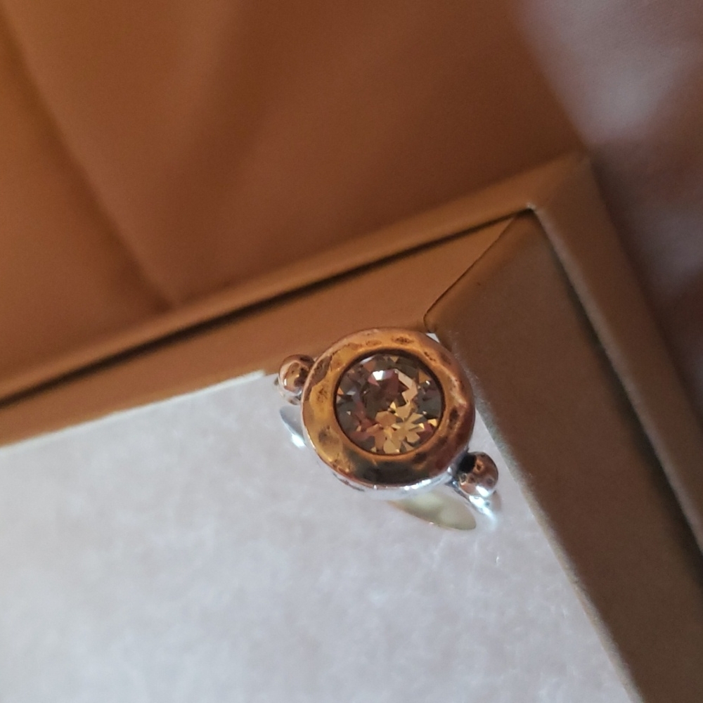 Grace and Heart Sterling Silver and Cubic Zirconia size 7 ring